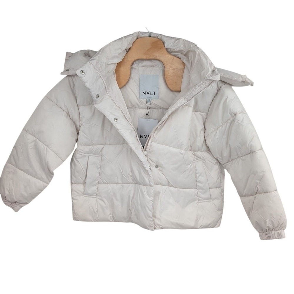Anthropologie NVLT Ivory White Puffer Jacket Coat Women's NWT sz‎ Large